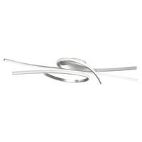 LED-DECKENLEUCHTE Biba 100/44/10 cm   - Nickelfarben, Design, Metall (100/44/10cm) - Fischer & Honsel