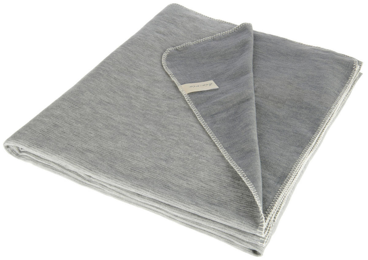 WOHNDECKE LEELA 220/250 cm  - Grau, Basics, Textil (220/250cm) - Bio:Vio