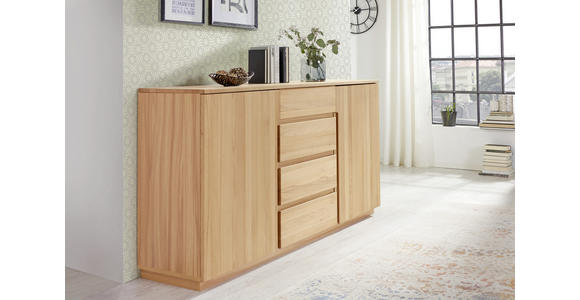 SIDEBOARD Kernbuche teilmassiv Buchefarben - Buchefarben, Trend, Holz/Holzwerkstoff (180/89,2/41cm) - Linea Natura