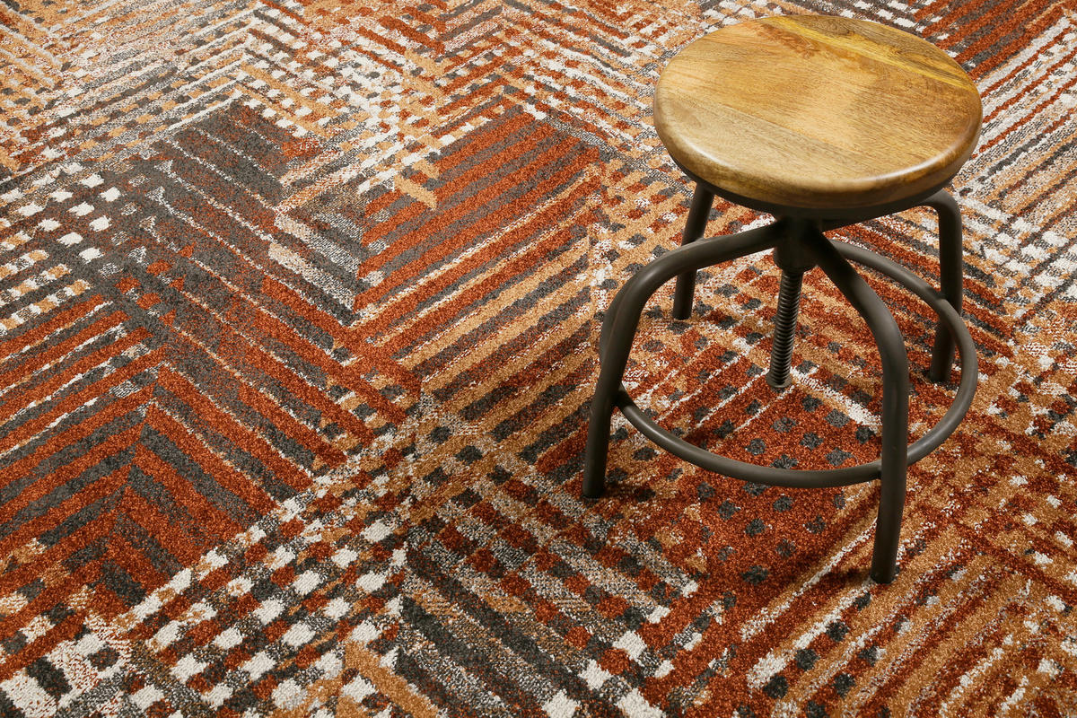 WEBTEPPICH 133/200 cm Vario Braun, Rostfarben  - Rostfarben/Braun, KONVENTIONELL, Textil (133/200cm) - Esprit