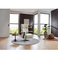 RELAXSESSEL in Textil Creme  - Creme/Schwarz, Design, Textil/Metall (68/117/85cm) - Cantus