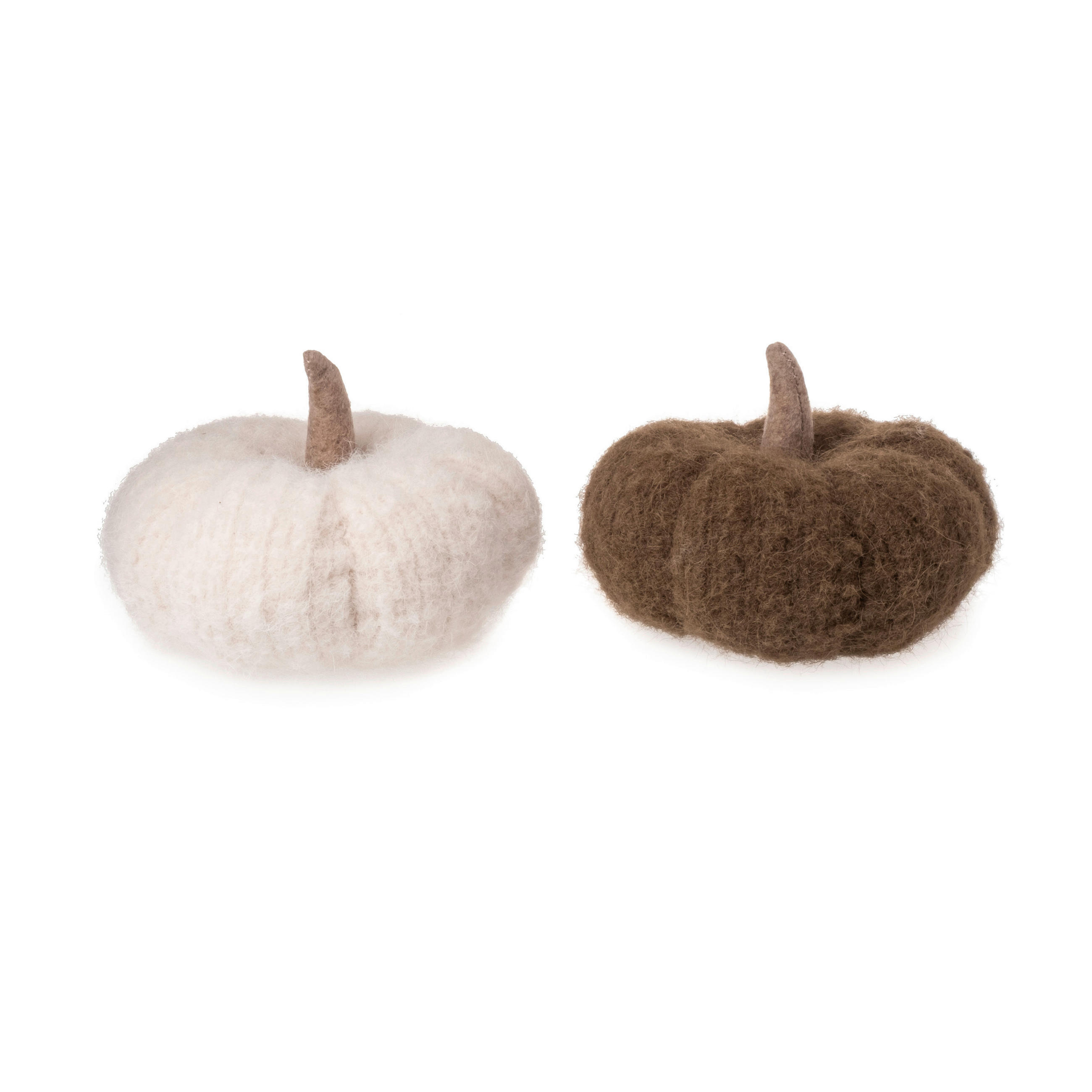 DEKOKÜRBIS - Braun/Weiß, LIFESTYLE, Textil (14,5/10cm)