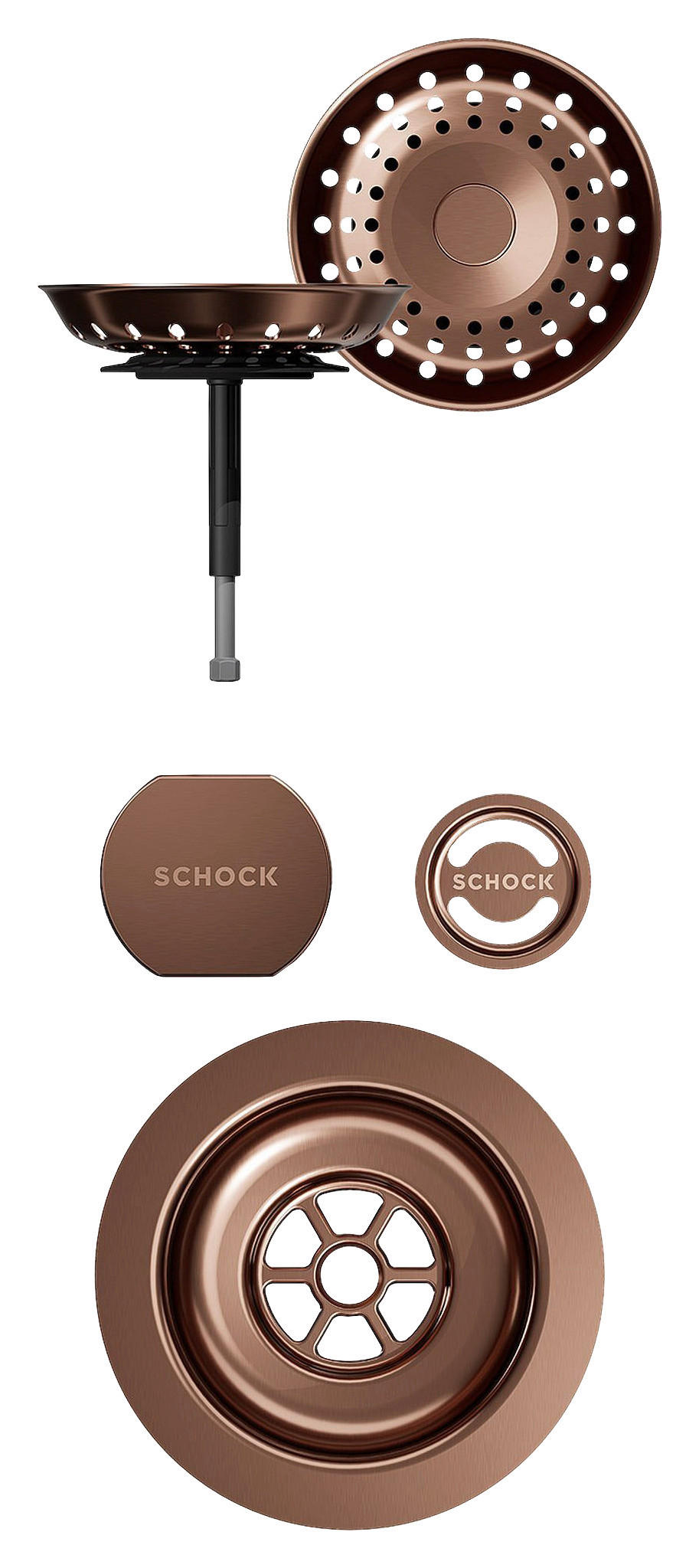 Ventilabdeckung 400061COB - bronzová, Modern, kov - Schock