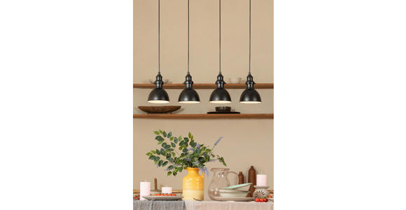 HÄNGELEUCHTE 84/15,5/150 cm - Schwarz, Trend, Metall (84/15,5/150cm) - Novel