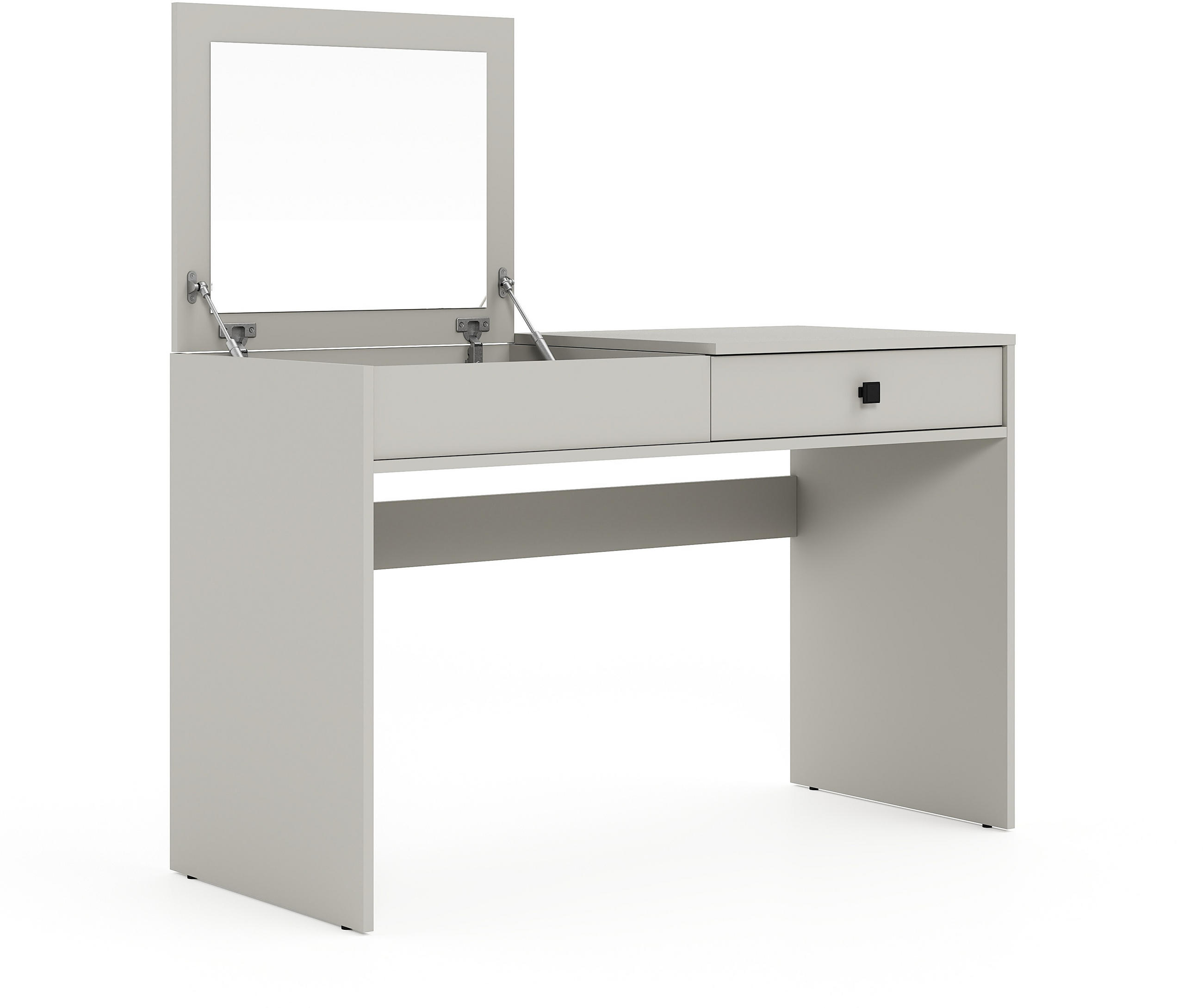 SCHMINKTISCH 120/50/76 cm, Kaschmir  - Kaschmir/Schwarz, MODERN, Holzwerkstoff/Kunststoff (120/50/76cm) - Milino