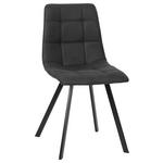 STUHL  in Stahl Mikrofaser Metall, Textil  - Dunkelgrau/Schwarz, Design, Textil/Metall (46/88/54cm) - Carryhome