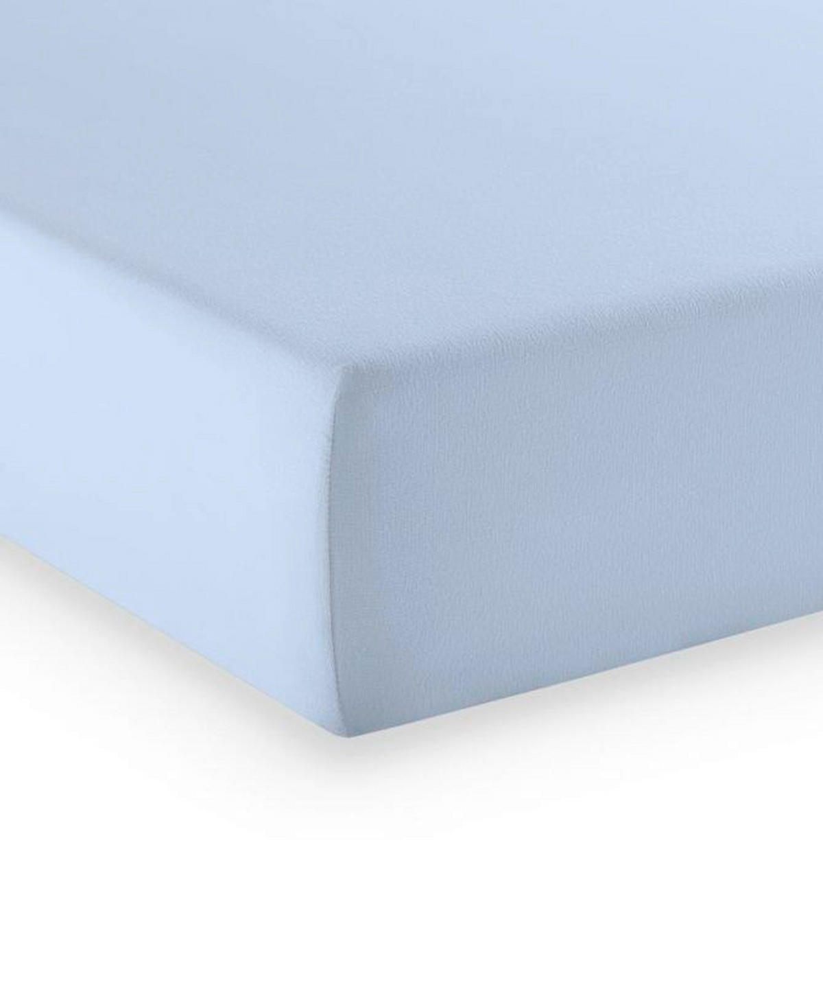 BOXSPRING-FIXLEINTUCH - Azurblau, Basics, Textil (140-160/200-210cm) - Fleuresse