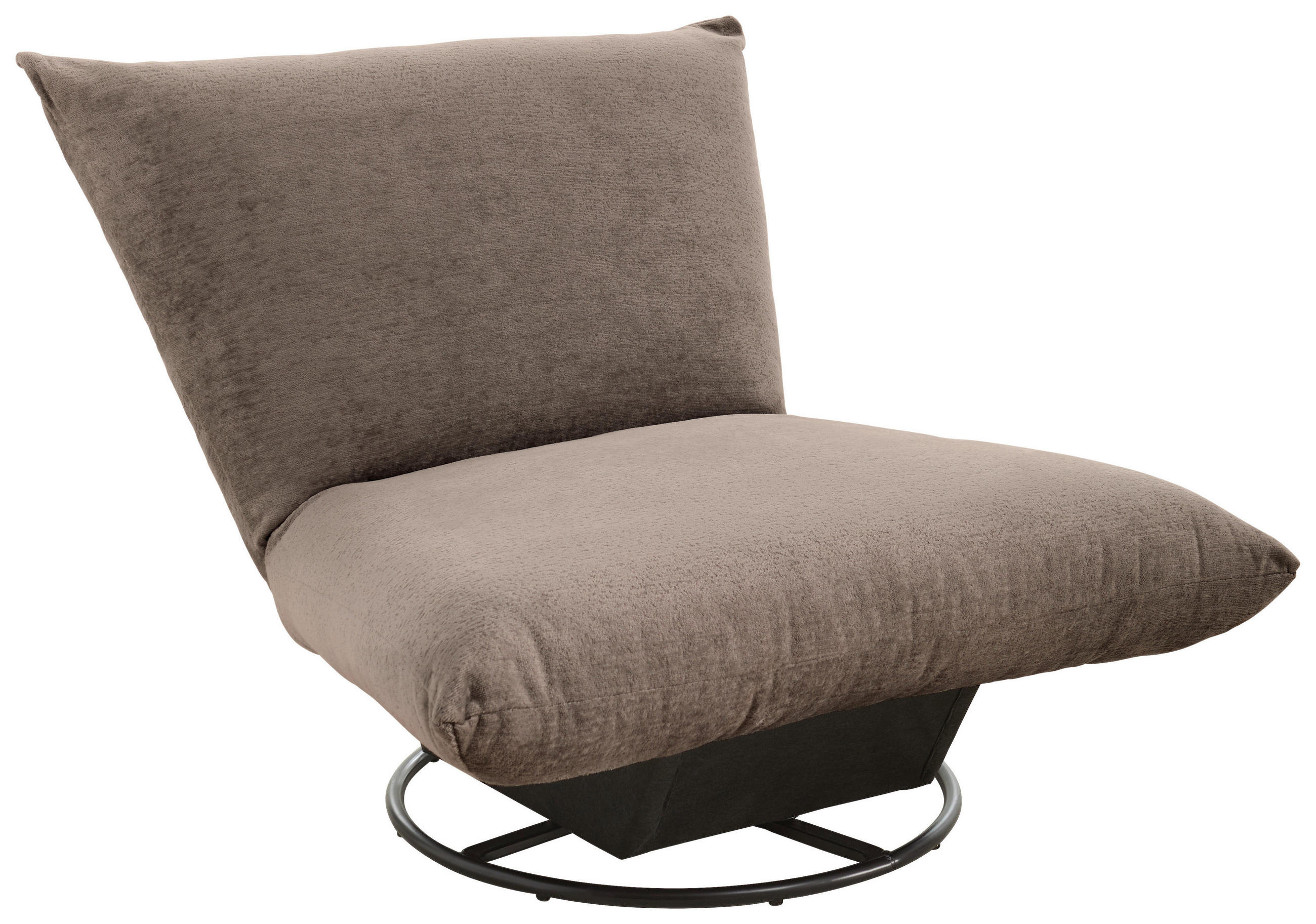 RELAXSESSEL Bouclé    - Dunkelbraun/Schwarz, Design, Textil/Metall (100/78/96cm) - Livetastic