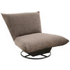 RELAXSESSEL Bouclé    - Dunkelbraun/Schwarz, Design, Textil/Metall (100/78/96cm) - Livetastic