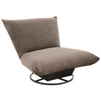 RELAXSESSEL in Textil Dunkelbraun  - Dunkelbraun/Schwarz, Design, Textil/Metall (100/78/96cm) - Livetastic