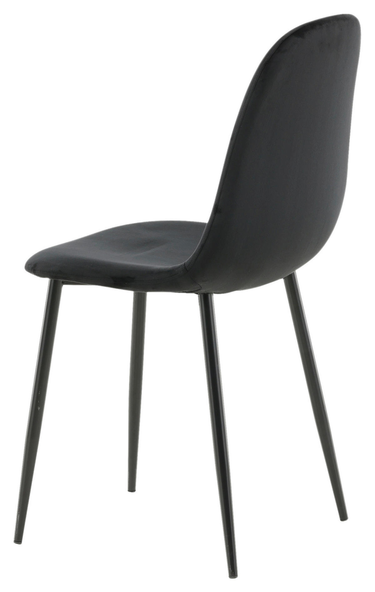 STOLSET 2 styck stål sammet  - svart, Design, metall/textil (44/88/53cm) - Livetastic
