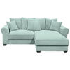 ECKSOFA Salbeigrün Cord  - Salbeigrün/Schwarz, KONVENTIONELL, Kunststoff/Textil (255/185cm) - Hom`in