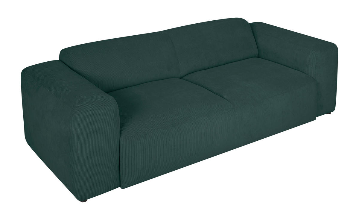 3-SITS SOFFA i manchester grön  - grön/svart, Design, textil/plast (247/75/104cm) - MID.YOU