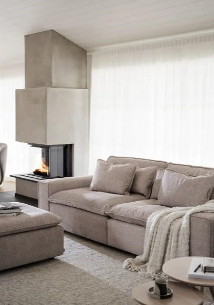 3-SITS SOFFA i beige  - beige/svart, Klassisk, metall/trä (259/85/116cm) - Rowico