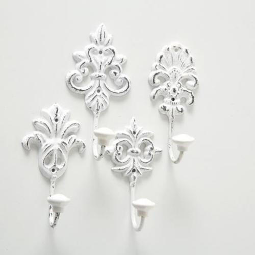 STENSKI KAVELJ - bela, Basics, kovina (8/6,5/17cm)
