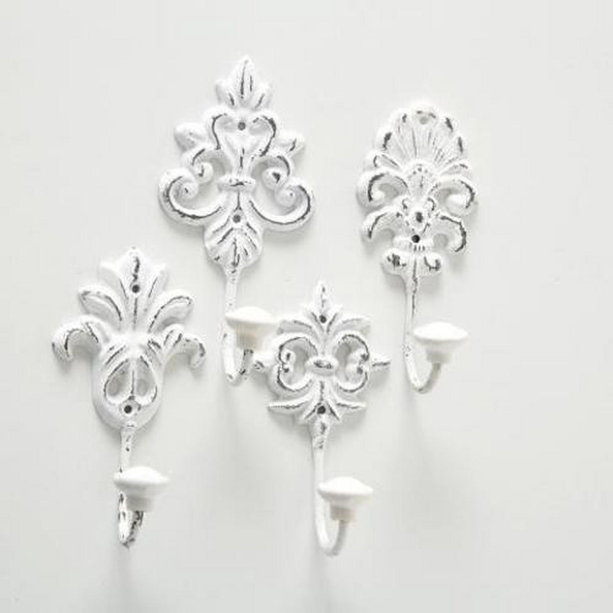 STENSKI KAVELJ - bela, Basics, kovina (8/6,5/17cm)