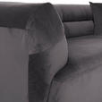 BIGSOFA in Samt Anthrazit  - Anthrazit/Schwarz, KONVENTIONELL, Kunststoff/Textil (240/73/100cm) - Carryhome