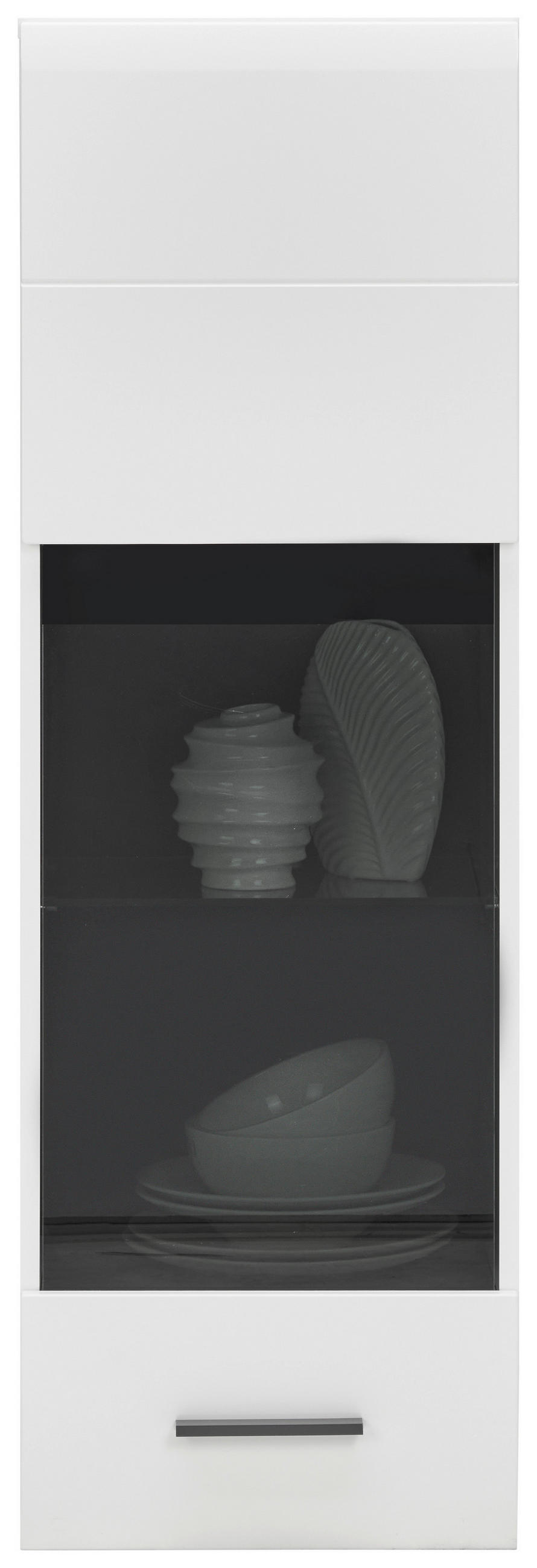 ZÁVESNÁ VITRÍNA, antracitová, biela, 40/122/35 cm - biela/antracitová, Modern, kompozitné drevo/plast (40/122/35cm) - Hom`in