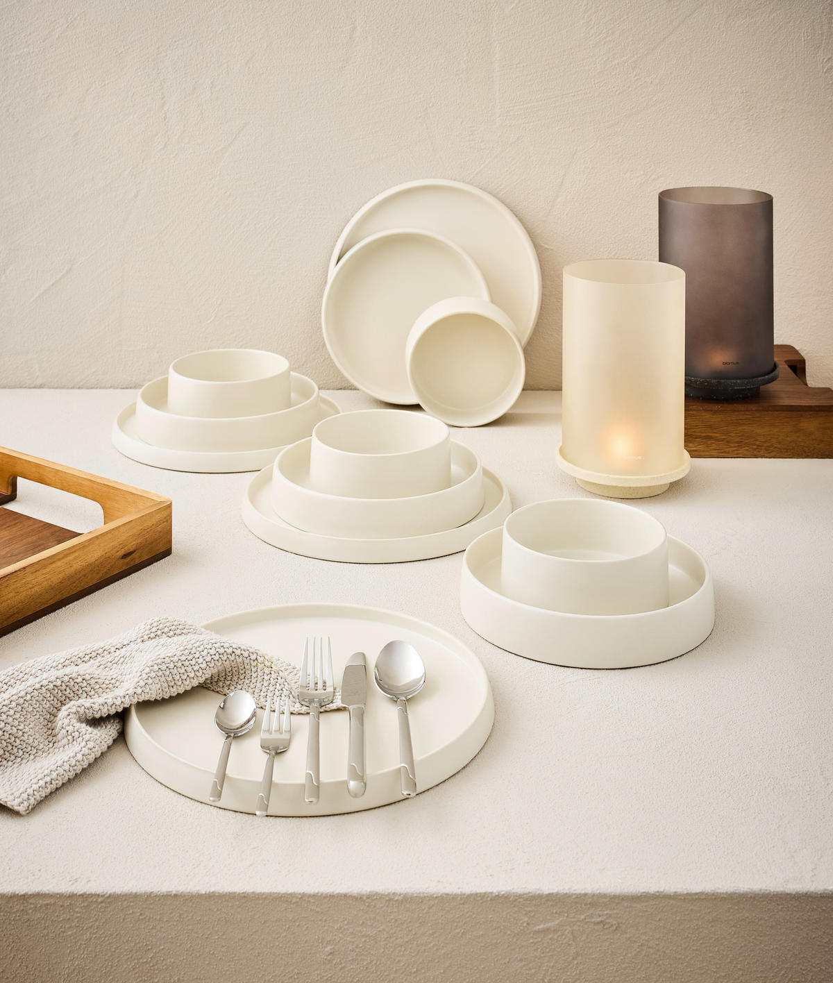 KOMBISERVICE Sandfarben Kyoto 12-teilig 4 Personen  - Sandfarben, Trend, Keramik - Novel