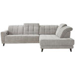 ECKSOFA in Webstoff Grau  302/216 cm  - Schwarz/Grau, Design, Holz/Textil (302/216cm) - Xora