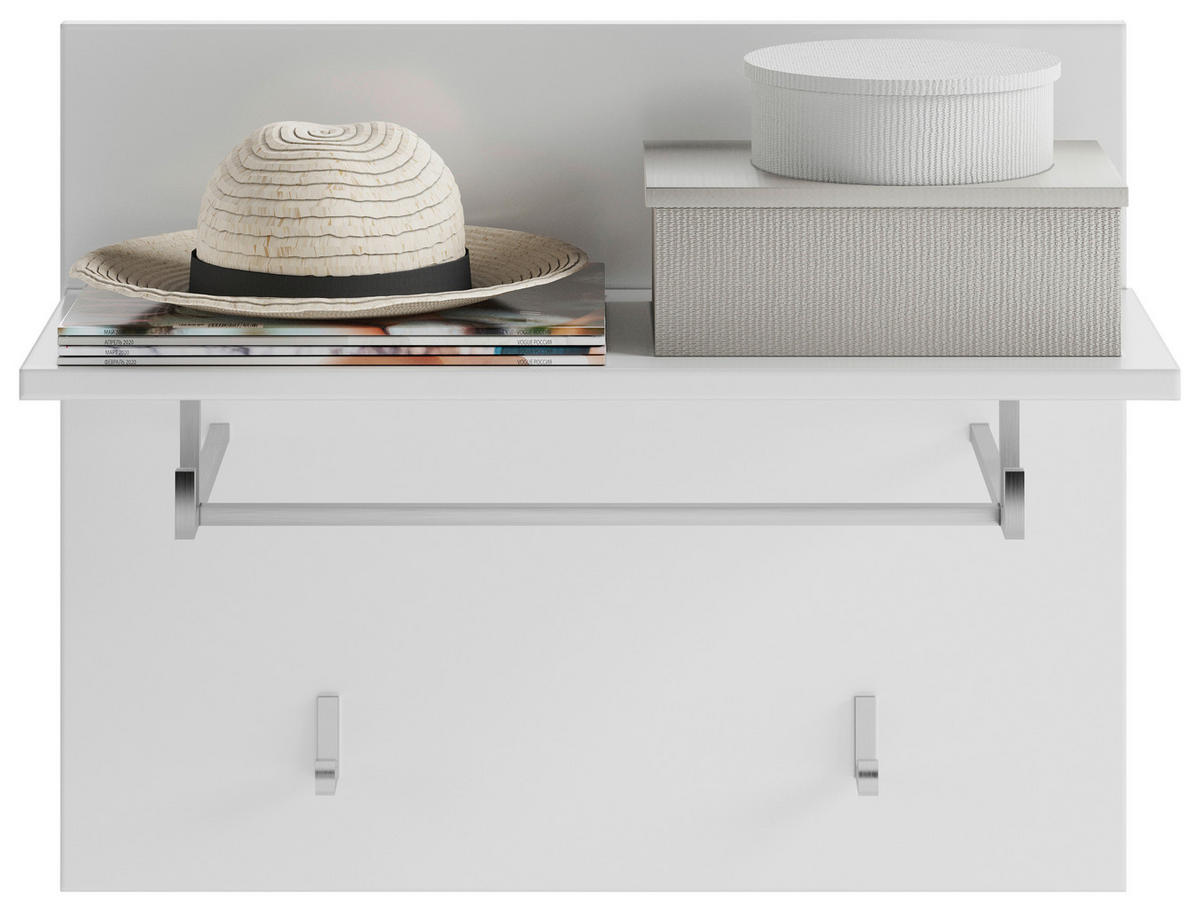 GARDEROBNI PANEL - bela/visoki sijaj, Design, leseni material (60/49/26cm) - Carryhome