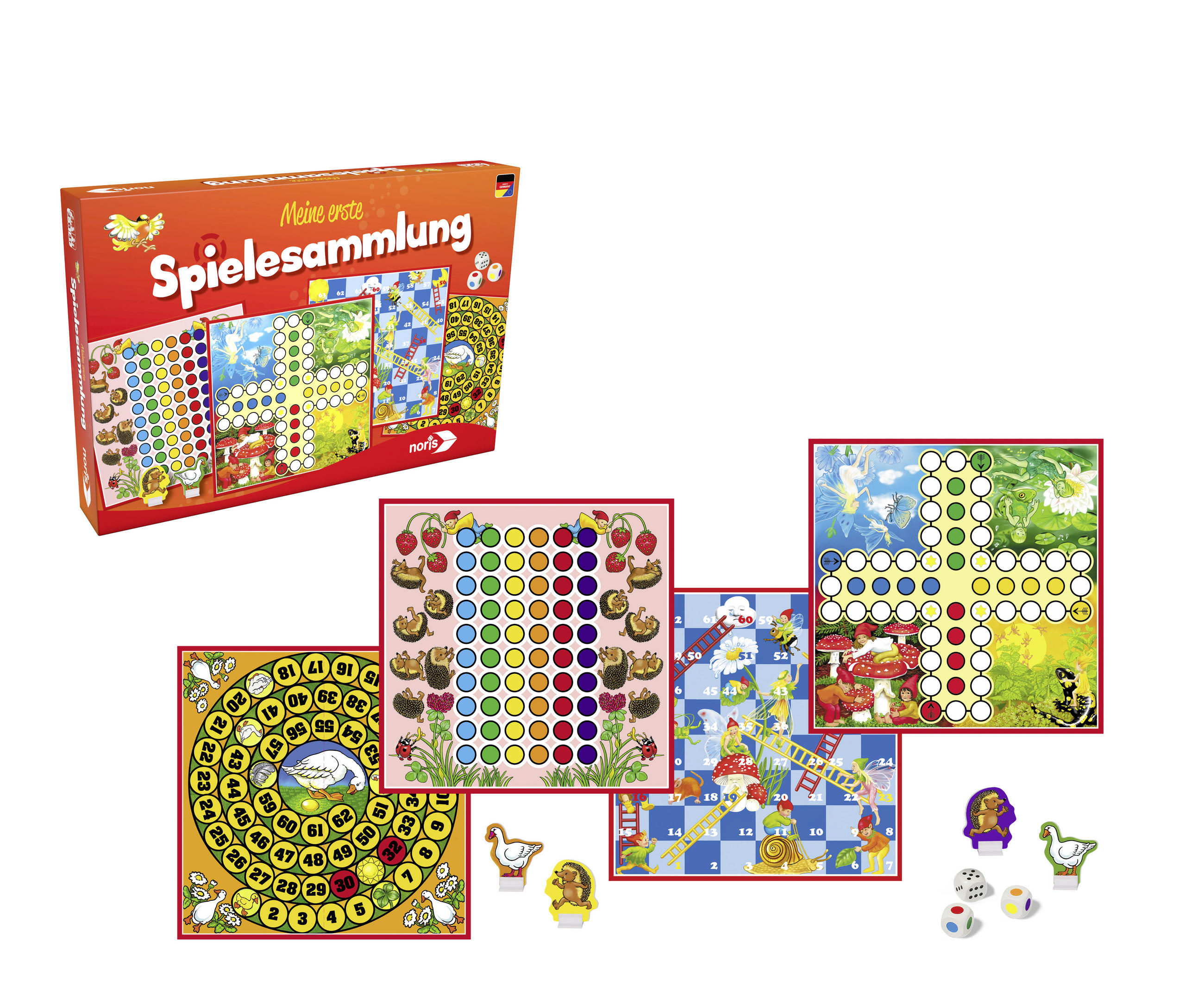 LERNSPIEL Noris Meine erste Spielesammlung  - Multicolor, Basics, Karton (5,3/34,2/23,5cm) - Simba