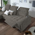 ECKSOFA in Chenille Braun  - Schwarz/Braun, LIFESTYLE, Textil/Metall (180/310cm) - Valnatura