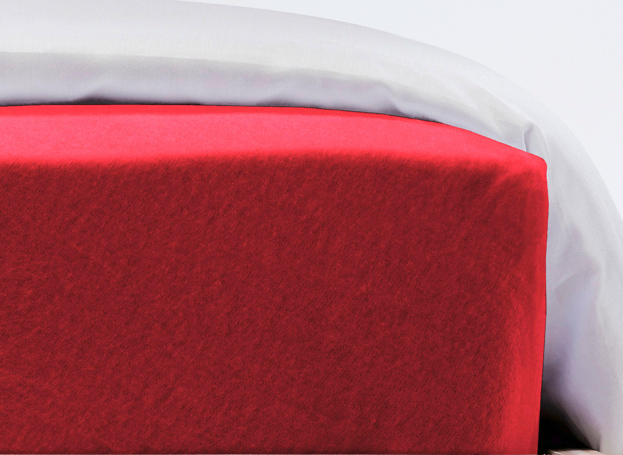 SPANNBETTTUCH Flausch Jersey Jersey  - Bordeaux, Basics, Textil (150/200cm) - Fleuresse