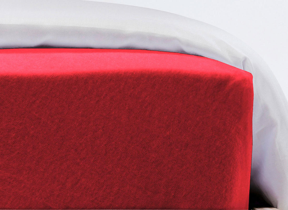 SPANNBETTTUCH Flausch Jersey Jersey  - Bordeaux, Basics, Textil (150/200cm) - Fleuresse