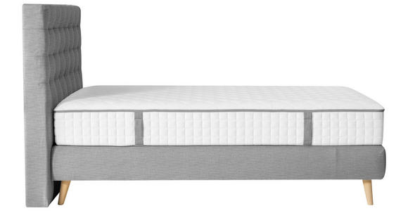 BOXSPRINGBETT 160/200 cm  in Hellgrau  - Hellgrau, Design, Holz/Textil (160/200cm) - Carryhome