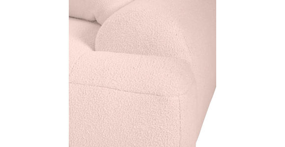 ECKSOFA Rosa Flachgewebe  - Schwarz/Rosa, KONVENTIONELL, Kunststoff/Textil (286/195cm) - Carryhome