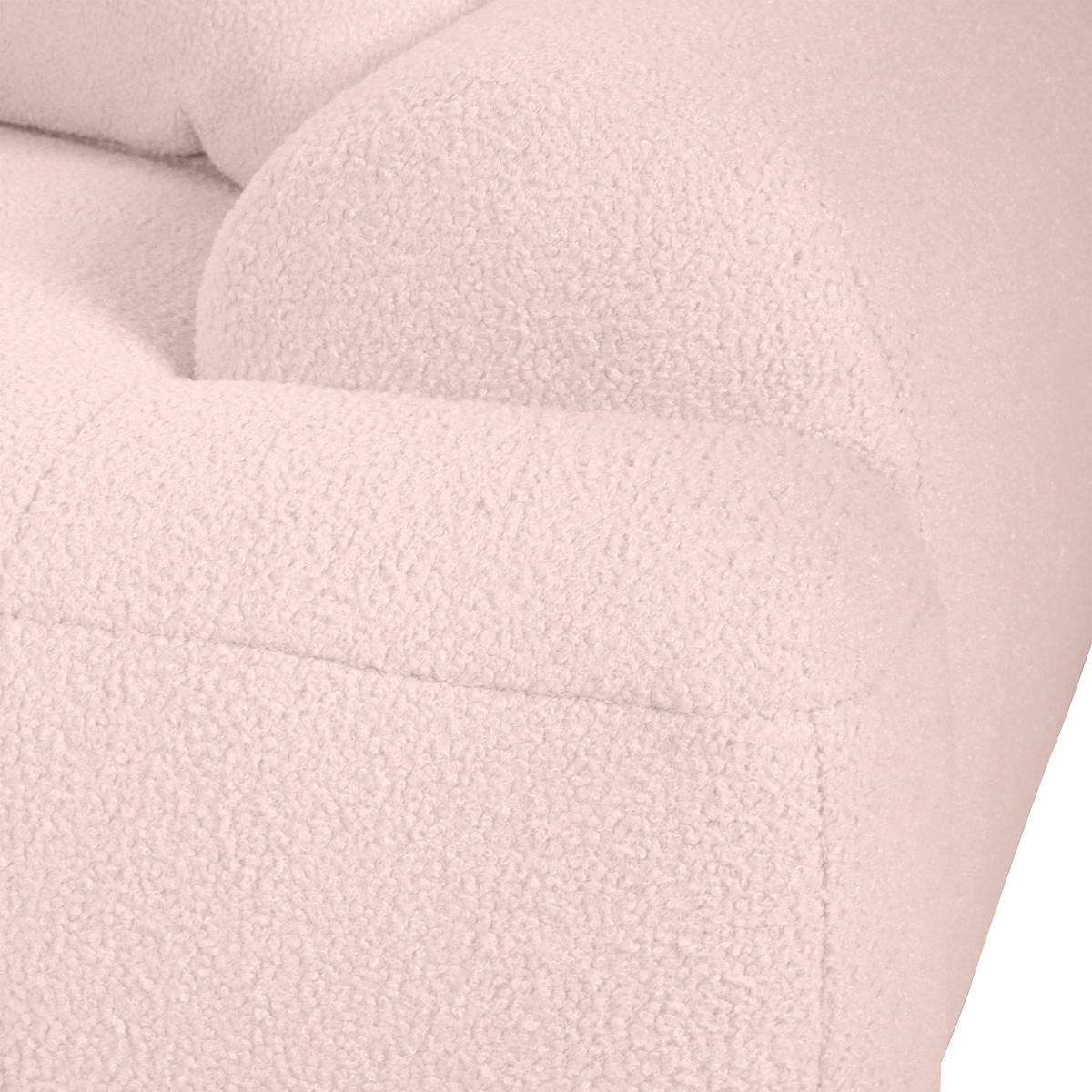 ECKSOFA Rosa Flachgewebe  - Schwarz/Rosa, KONVENTIONELL, Kunststoff/Textil (195/286cm) - Carryhome