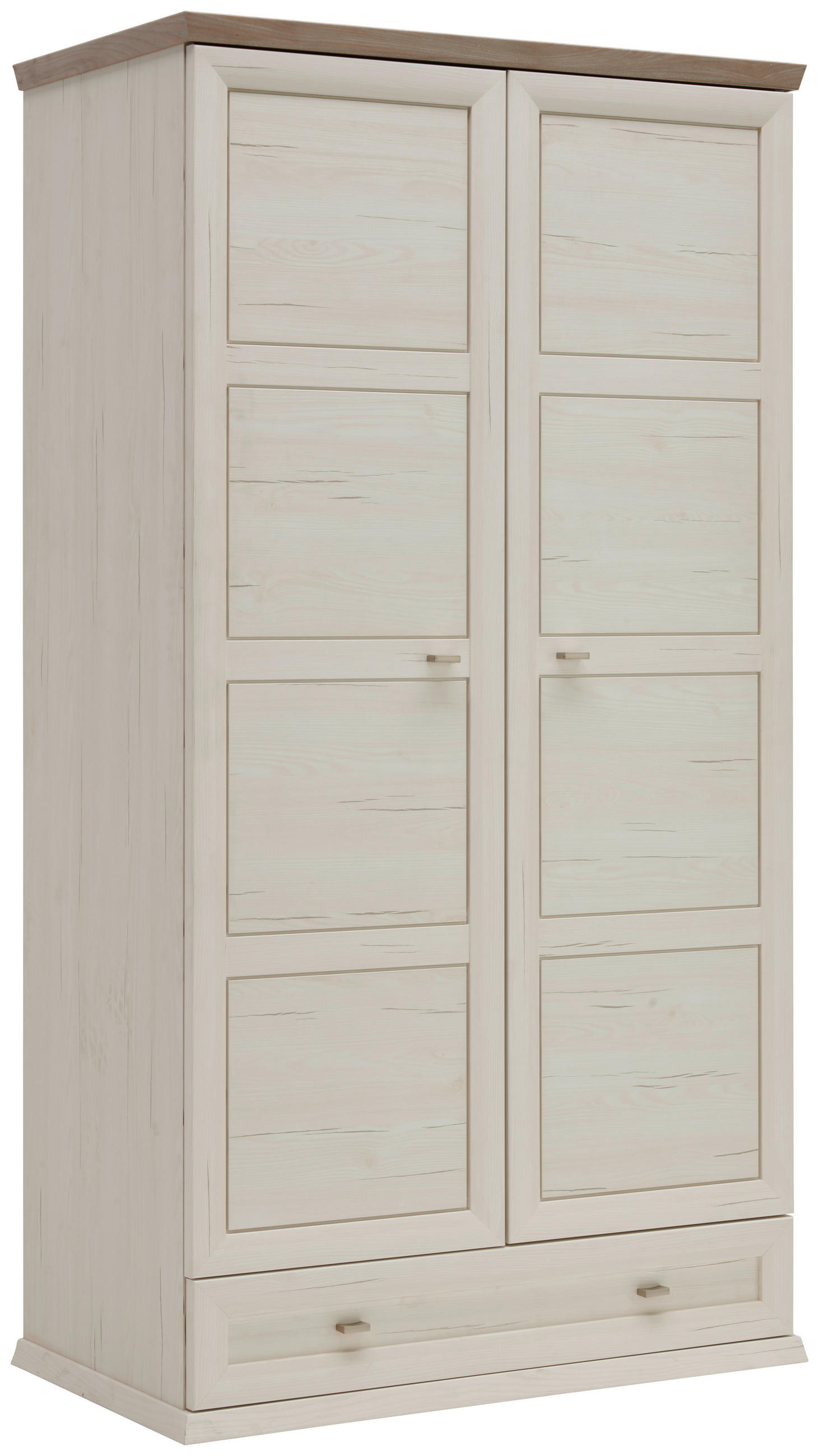 GARDEROBENSCHRANK 104/196,7/60,5 cm - Grau/Pinienfarben, LIFESTYLE, Holzwerkstoff/Metall (104/196,7/60,5cm) - Hom`in
