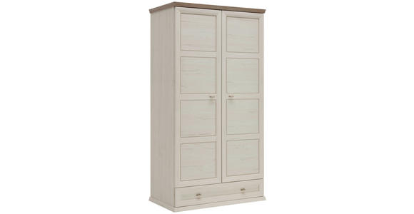 GARDEROBENSCHRANK 104/196,7/60,5 cm  - Grau/Pinienfarben, LIFESTYLE, Holzwerkstoff/Metall (104/196,7/60,5cm) - Hom`in