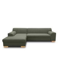 ECKSOFA TINOS Grün Webstoff  - Beige/Grün, Basics, Textil (273/157cm) - MID.YOU