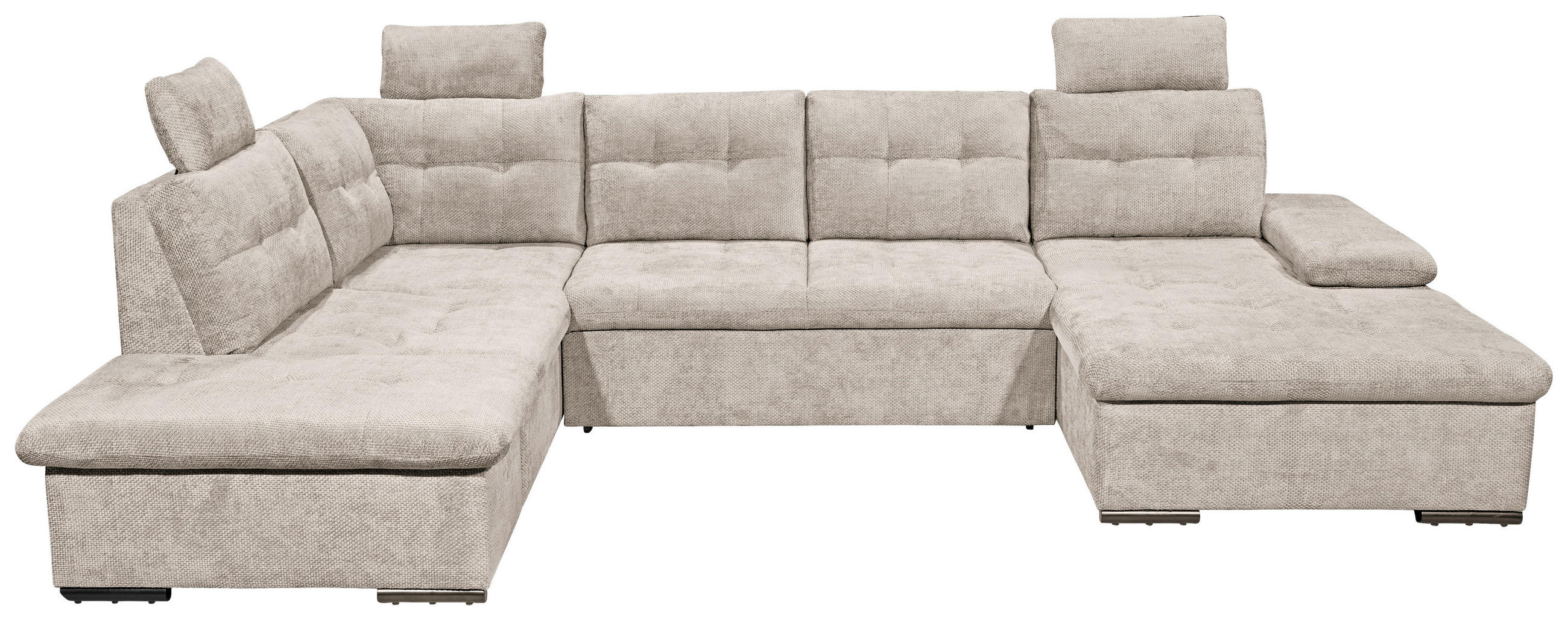 Livetastic SEDACÍ SOUPRAVA, textil, šedobéžová