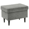 HOCKER in Textil Grau  - Schwarz/Grau, Basics, Holz/Textil (63/43/42cm) - MID.YOU