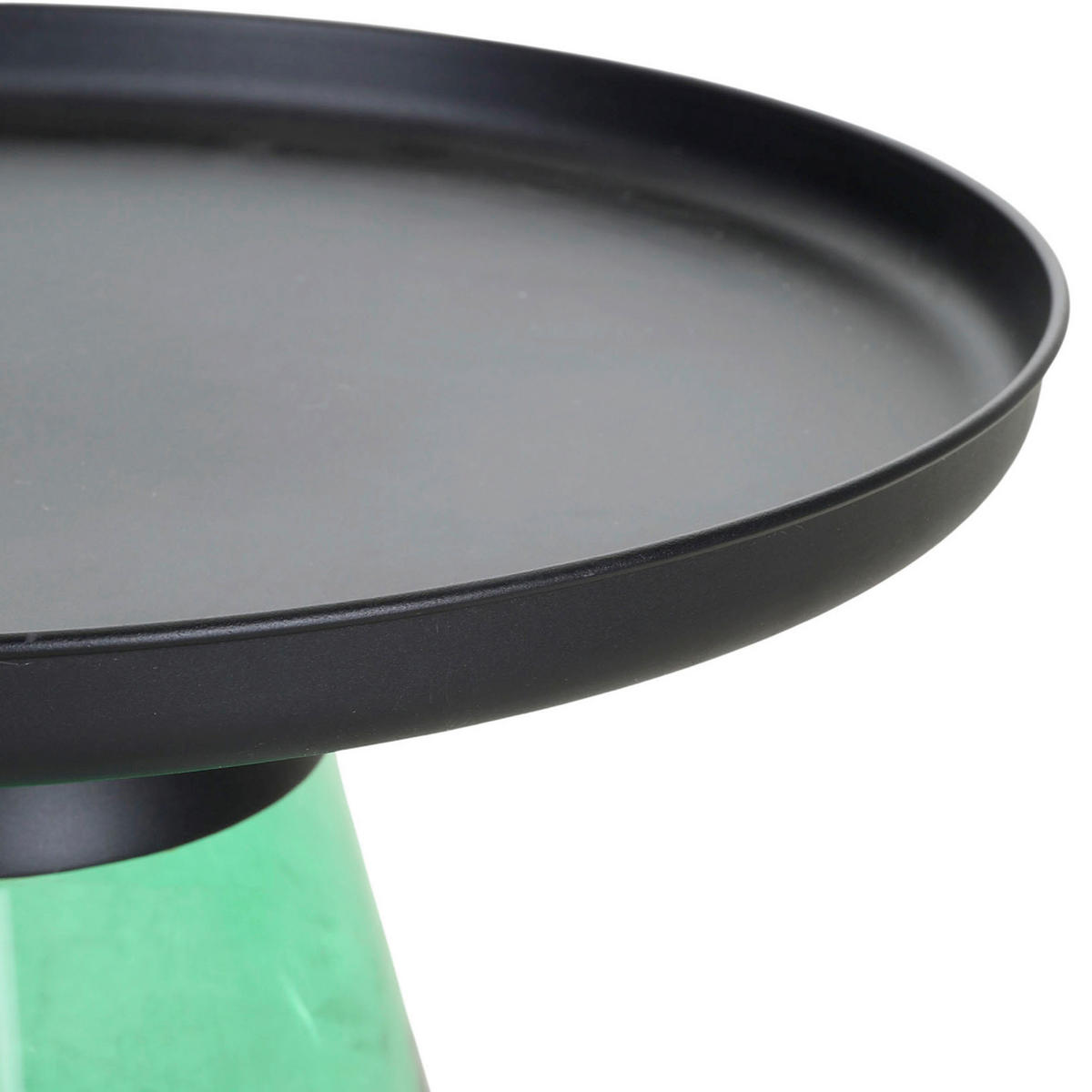 SOFFBORD i metall  - svart/mörkgrön, Design, metall/glas (60/42cm) - Belluti