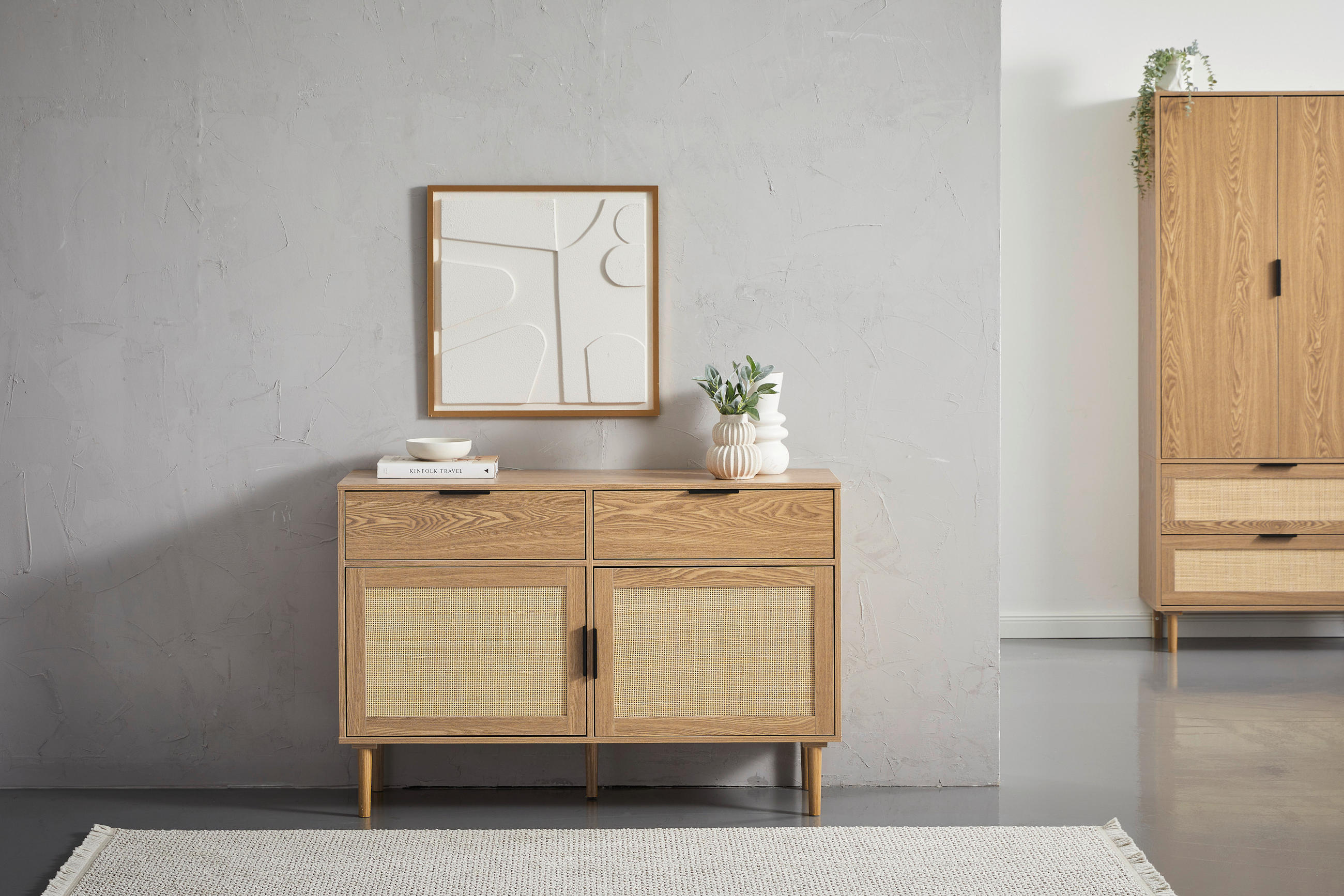 SIDEBOARD  in 120/80/39 cm  - Schwarz/Naturfarben, Natur, Holz/Holzwerkstoff (120/80/39cm) - MID.YOU