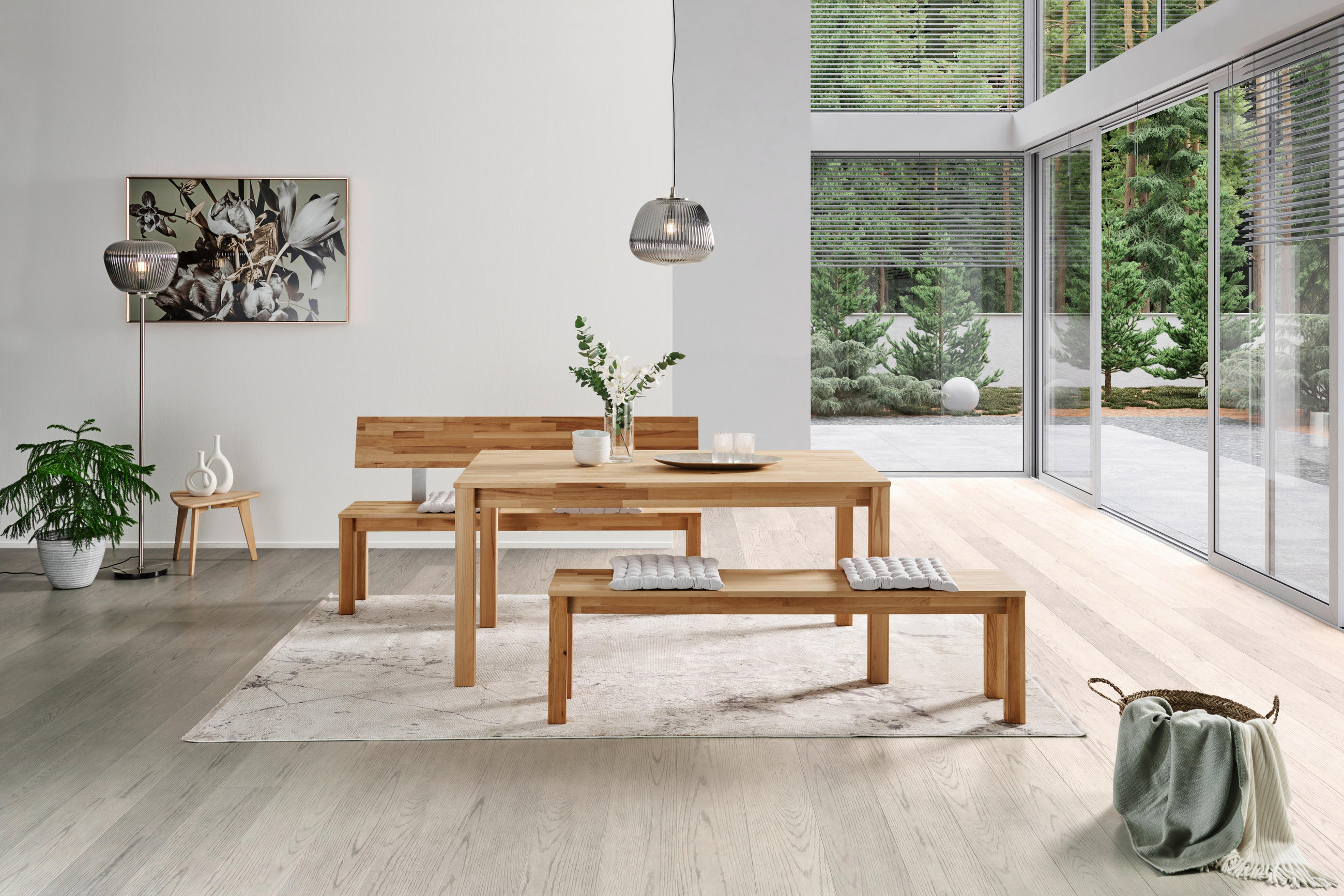 Thumbnail - Livetastic Esstisch, Kernbuche, Holz, Kernbuche, massiv, rechteckig, Säule, 90x75x180 cm, gastro- und objekttauglich, Es...