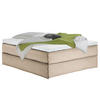 BOXSPRINGBETT 160/200 cm  in Beige  - Beige/Schwarz, Design, Textil (160/200cm) - home24