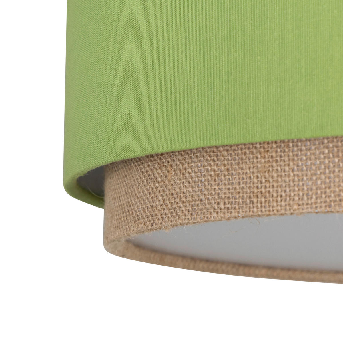 DECKENLEUCHTE 37/12 cm  - Salbeigrün/Naturfarben, Trend, Kunststoff/Textil (37/12cm) - Collett's Monde