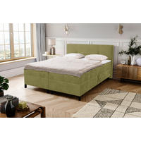 BOX-ÁGY 180/200 cm  zöld  - fekete/zöld, Modern, műanyag/textil (180/200cm) - MID.YOU