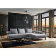 ECKSOFA in Chenille Grau  305/224 cm  - Schwarz/Grau, Design, Textil/Metall (305/224cm) - Dieter Knoll