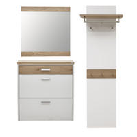 GARDEROBE 3-teilig  in 170/200/32 cm  - Eichefarben/Weiß, Design, Holz/Holzwerkstoff (170/200/32cm) - Dieter Knoll
