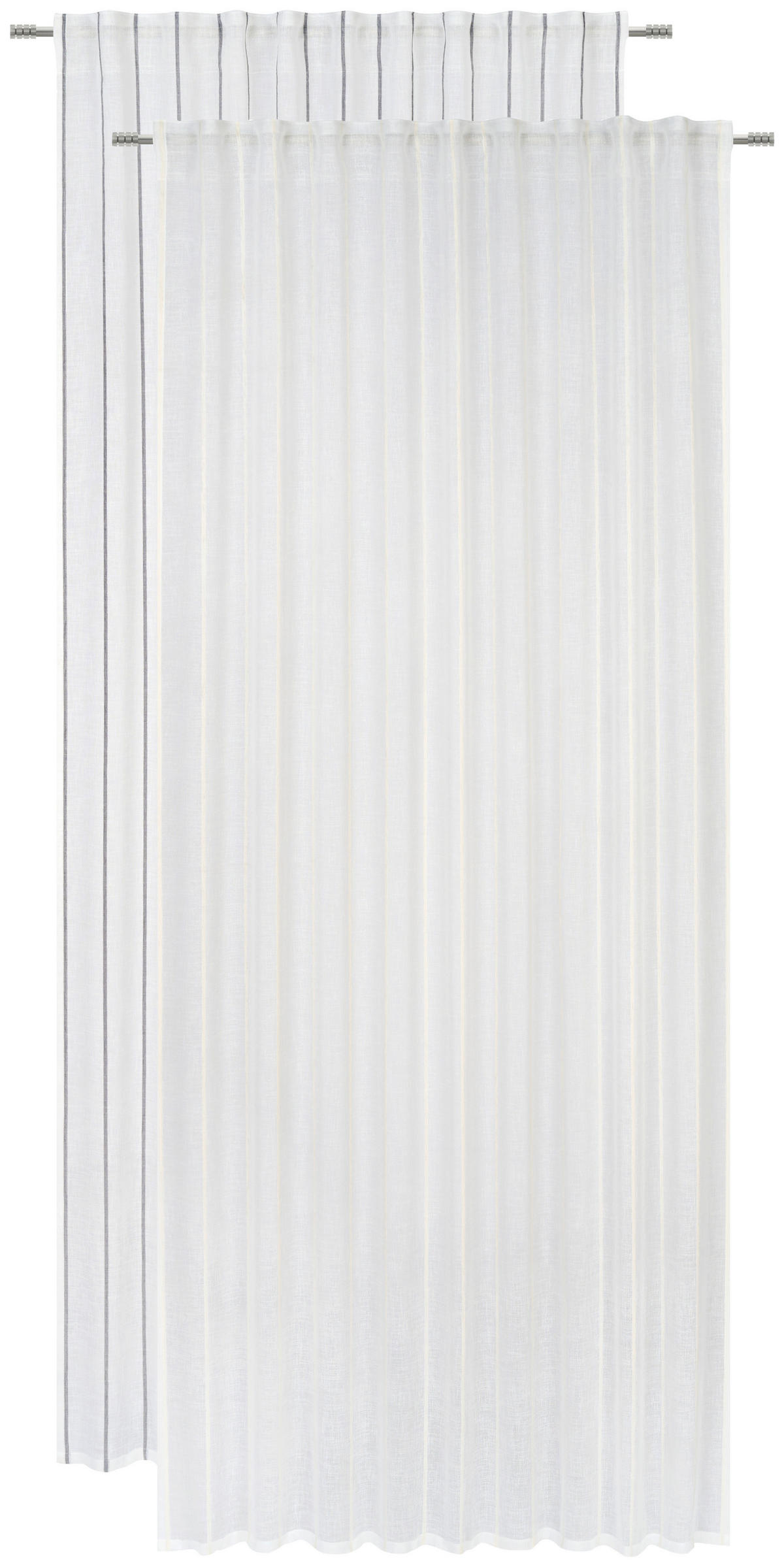 FERTIGVORHANG halbtransparent  - Grau, Trend, Textil (140/245cm) - Esposa