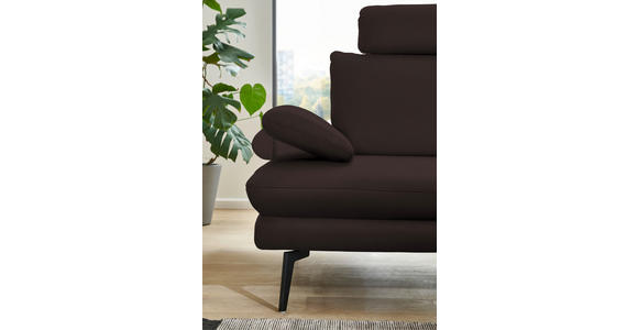 ECKSOFA in Echtleder Braun 310/180 cm - Schwarz/Braun, Design, Leder/Metall (310/180cm) - Dieter Knoll