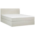 BOXSPRINGBETT 160/200 cm  in Weiß  - Schwarz/Weiß, KONVENTIONELL, Holz/Textil (160/200cm) - Carryhome