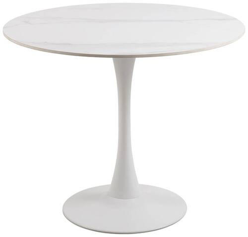 ESSTISCH in Keramik 90/90/75 cm  - Weiß, Trend, Keramik/Metall (90/90/75cm) - MID.YOU