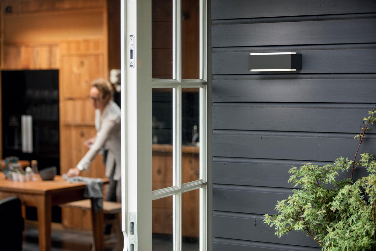 AUßENWANDLEUCHTE myGarden Stratosphere 20,3/7,6/9,3 cm   - Anthrazit/Weiß, Design, Kunststoff/Metall (20,3/7,6/9,3cm) - Philips